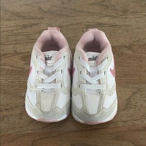 Baby Nike White and Pink Sneakers